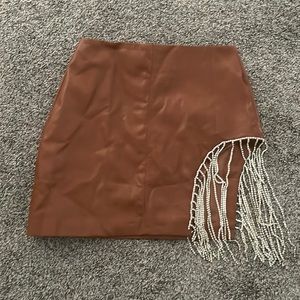 rhinestone fringe skirt